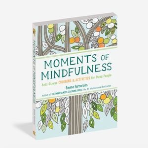 NEW Moments of Mindfulness The Anti-Stress Adult Coloring Book Paperback
